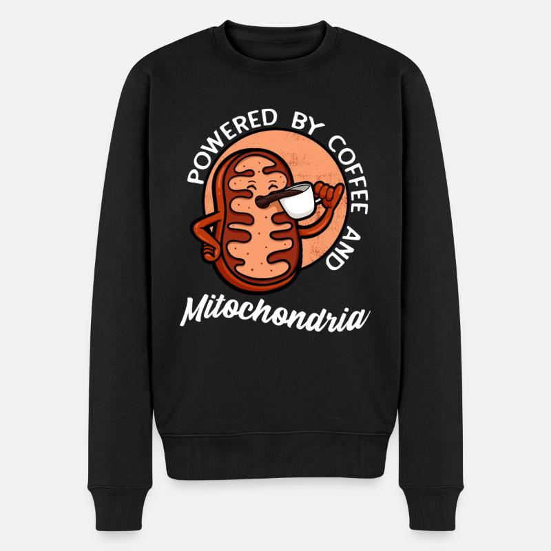 Powered By Coffee And Mitochondria - Pull Premium bio Homme - noir