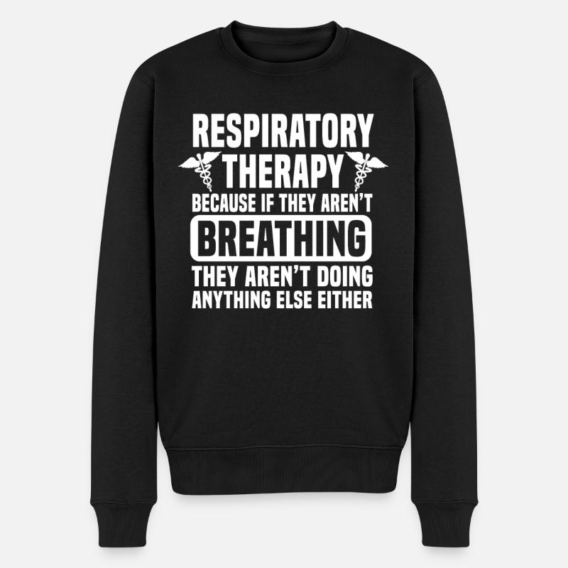 Thérapie respiratoire parce que - Pull Premium bio Homme - noir
