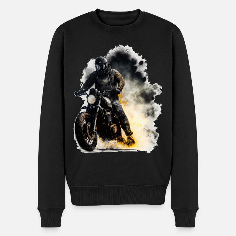 Motocyclette - Pull Premium bio Homme - noir