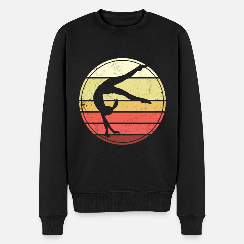 Vintage Akrobatische Gymnastik Liebhaber Turner - Männer Premium Bio Pullover - Schwarz