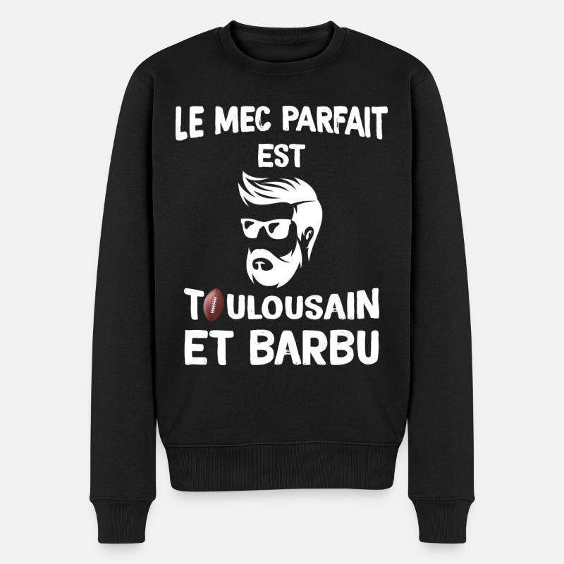 Toulousain Barbu Donc Mec Parfait - Pull Premium bio Homme - noir