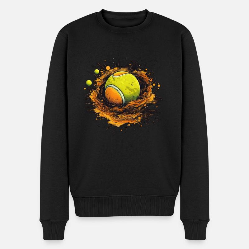 Tennis ball - Männer Premium Bio Pullover - Schwarz