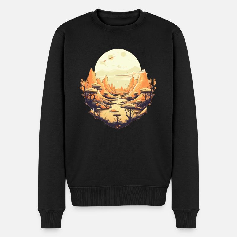 Paysage - Pull Premium bio Homme - noir