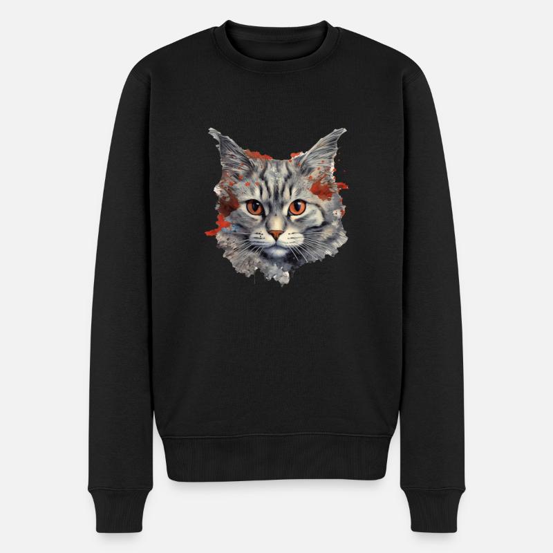 Chat - Pull Premium bio Homme - noir