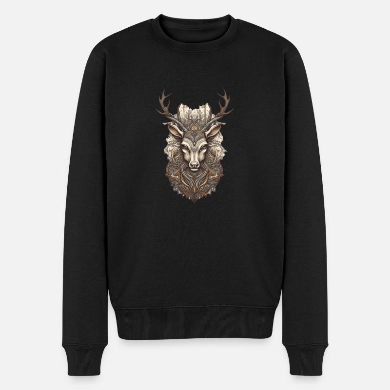 Cerf - Pull Premium bio Homme - noir