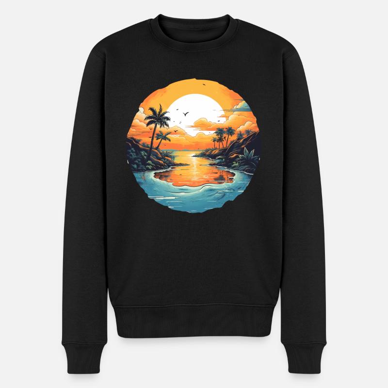 Plage - Pull Premium bio Homme - noir