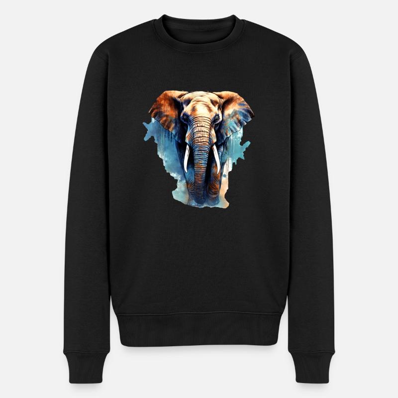 Éléphant - Pull Premium bio Homme - noir