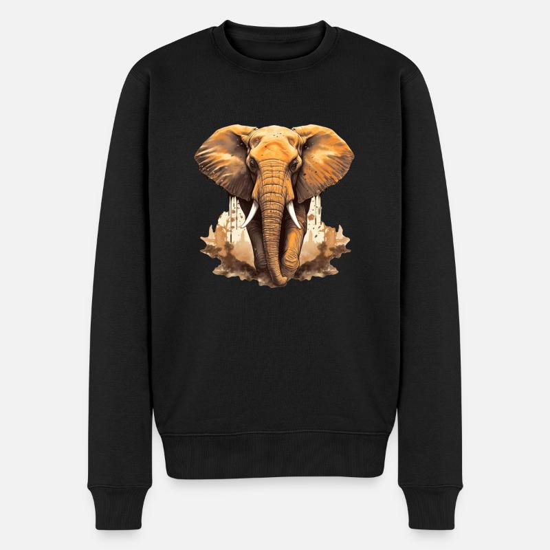 Éléphant - Pull Premium bio Homme - noir