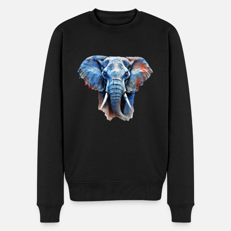 Éléphant - Pull Premium bio Homme - noir