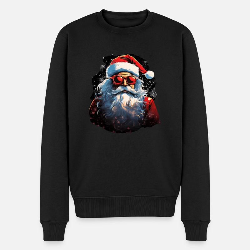Weihnachtsmann - Männer Premium Bio Pullover - Schwarz