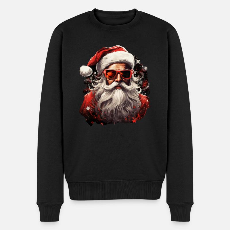 Weihnachtsmann - Männer Premium Bio Pullover - Schwarz