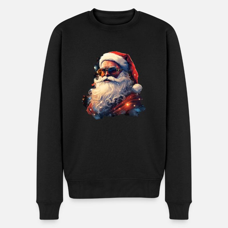 Weihnachtsmann - Männer Premium Bio Pullover - Schwarz