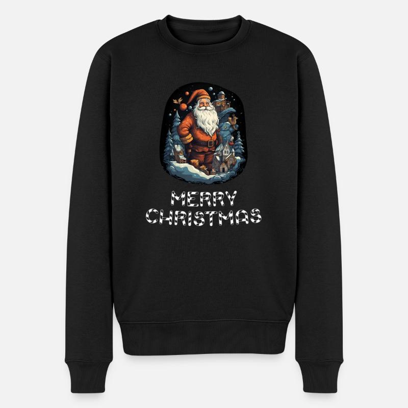 Père Noël - Marry Christmas - Pull Premium bio Homme - noir