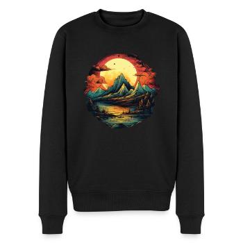 Paysage - Pull Premium bio Homme - noir - Devant - Nico (187cm)