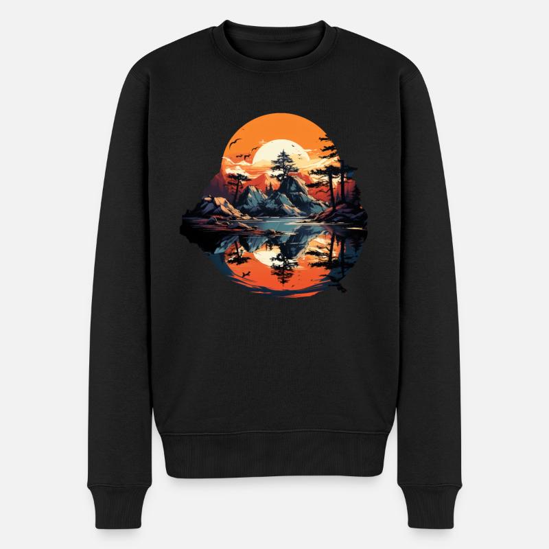Paysage - Pull Premium bio Homme - noir
