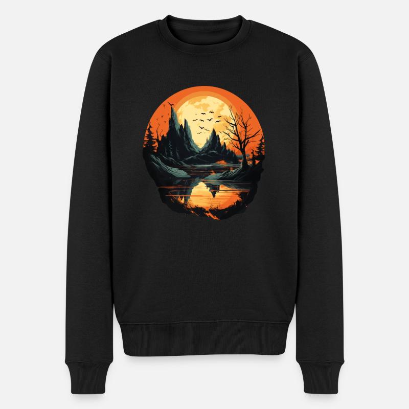 Paysage - Pull Premium bio Homme - noir