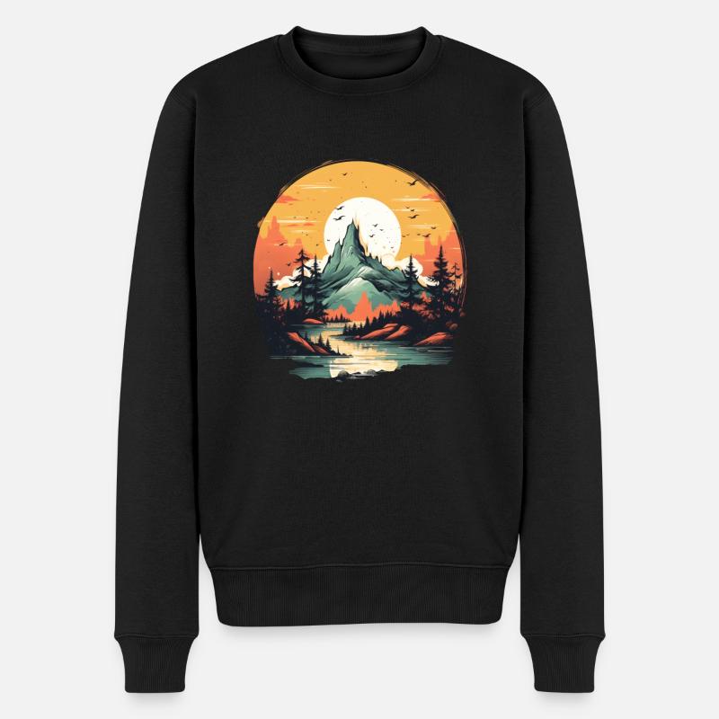 Paysage - Pull Premium bio Homme - noir