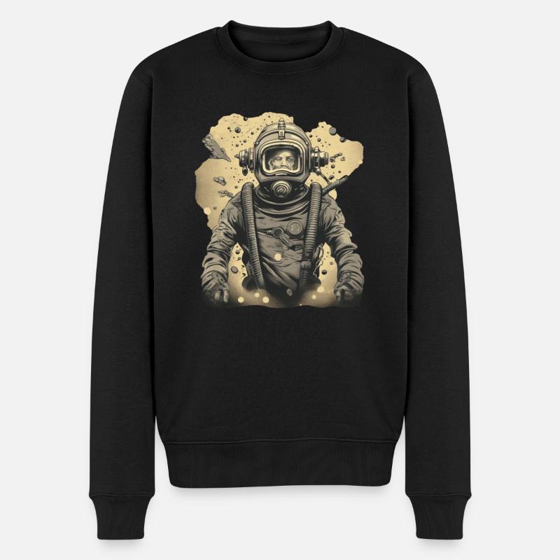 Taucher - Männer Premium Bio Pullover - Schwarz