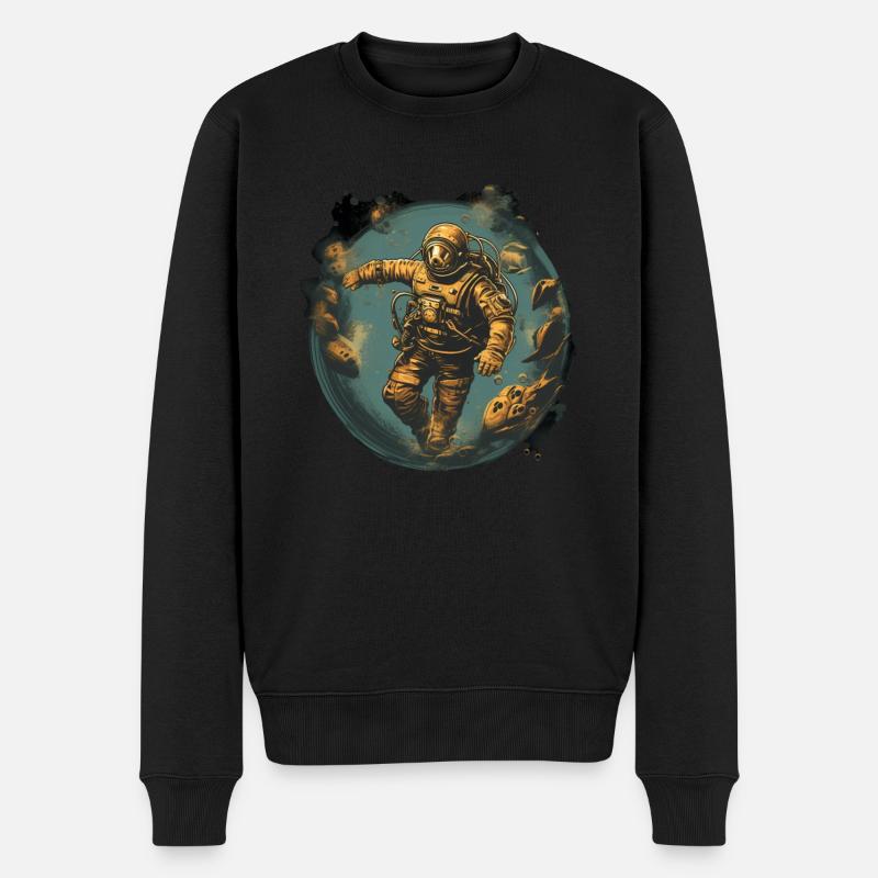 Taucher - Männer Premium Bio Pullover - Schwarz