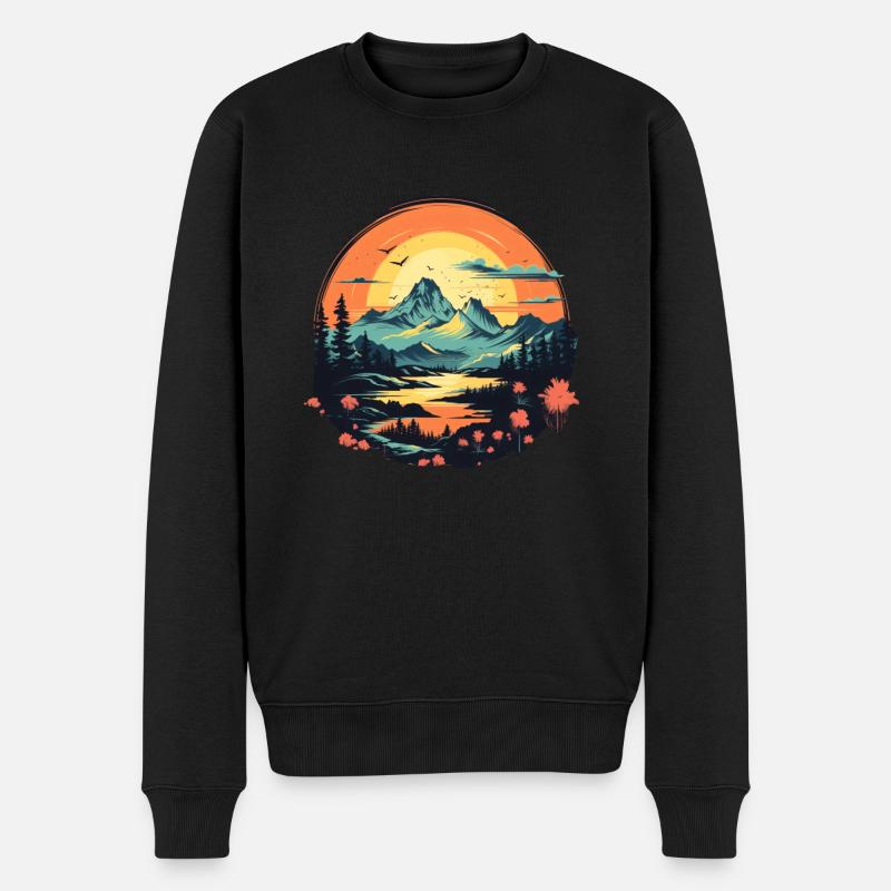 Paysage - Pull Premium bio Homme - noir