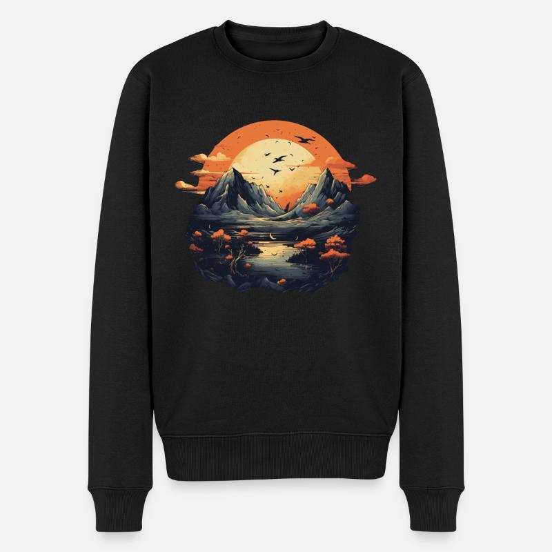 Paysage - Pull Premium bio Homme - noir