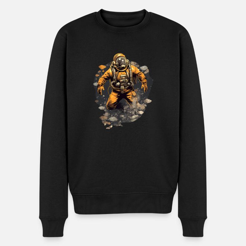 Taucher - Männer Premium Bio Pullover - Schwarz