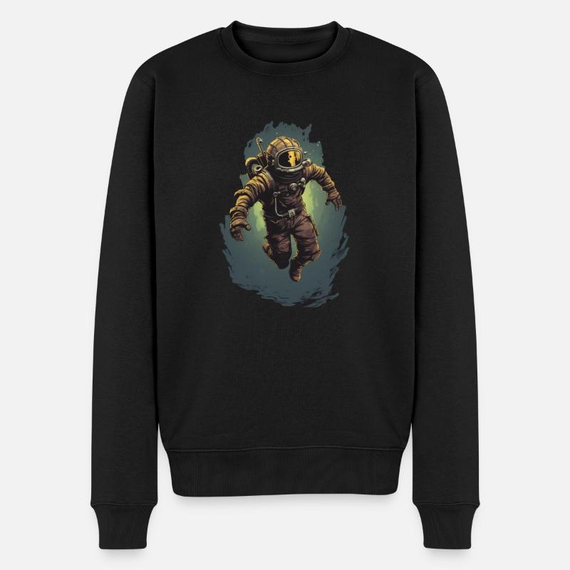 Taucher - Männer Premium Bio Pullover - Schwarz