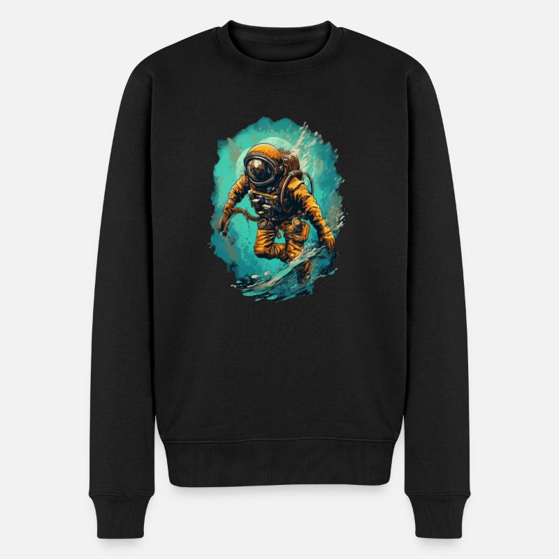 Taucher - Männer Premium Bio Pullover - Schwarz