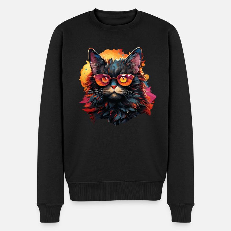 Chat - Pull Premium bio Homme - noir