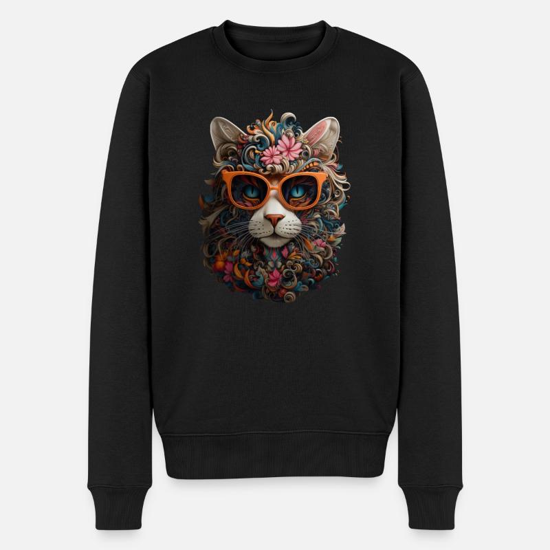 Chat - Pull Premium bio Homme - noir