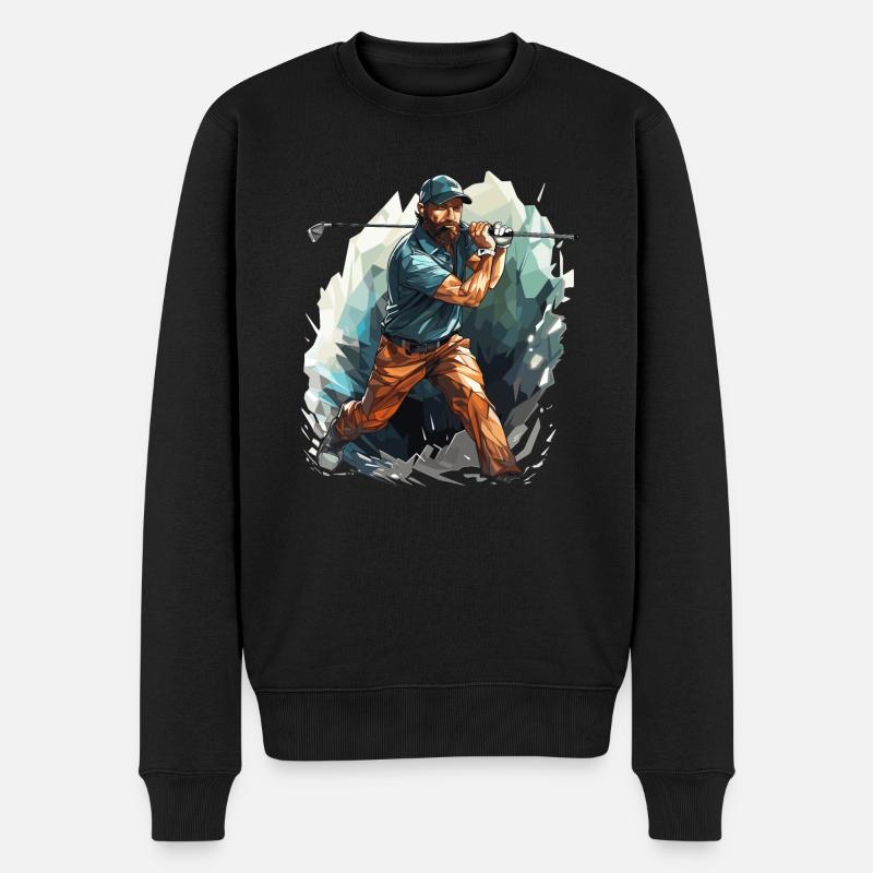 Joueur de golf - Illustration - Pull Premium bio Homme - noir