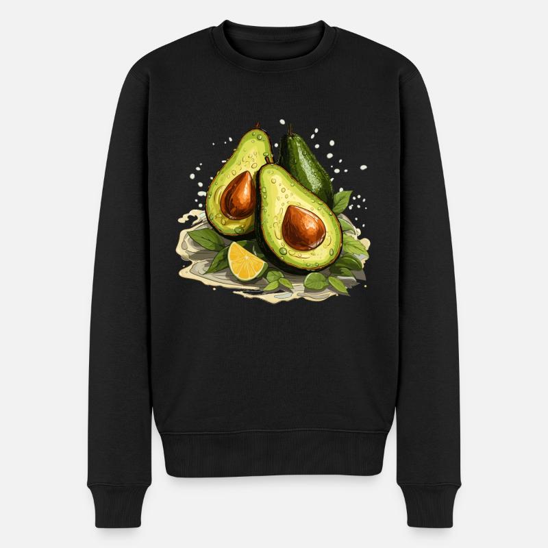 Avocat - Illustration - Pull Premium bio Homme - noir