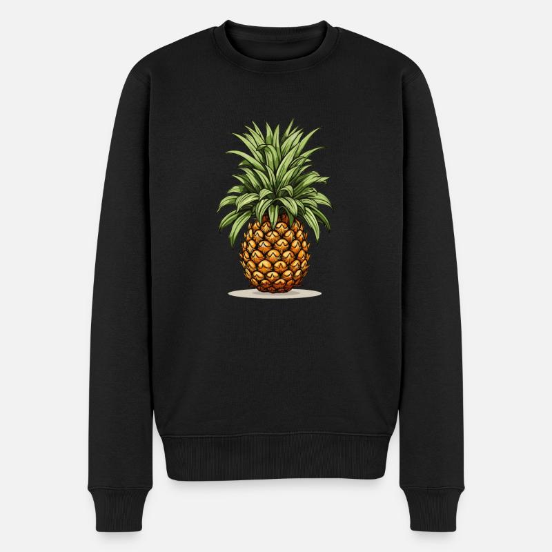 Ananas - illustration - Pull Premium bio Homme - noir