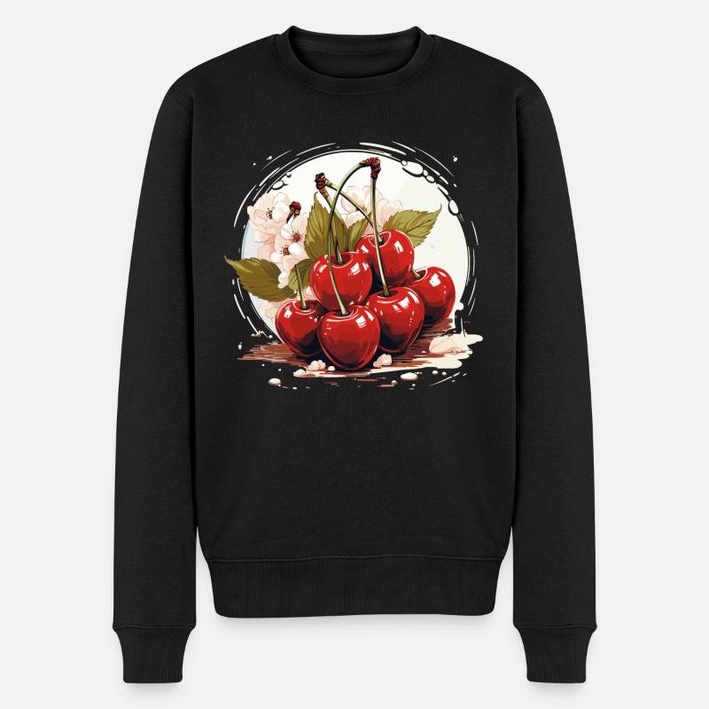 Cerisier - illustration - Pull Premium bio Homme - noir