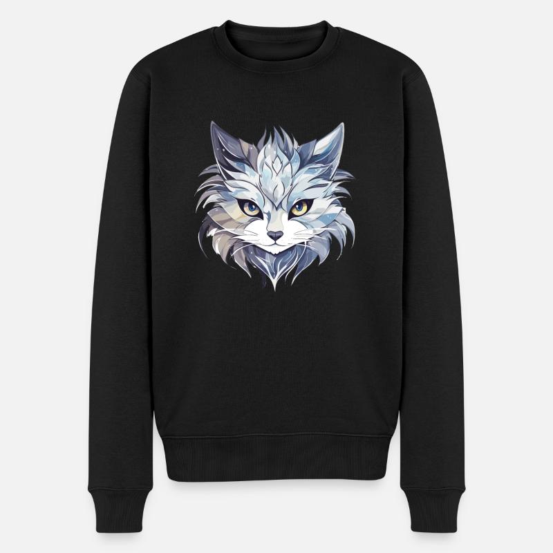 Chat - illustration - Pull Premium bio Homme - noir