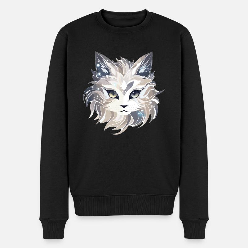 Chat - illustration - Pull Premium bio Homme - noir