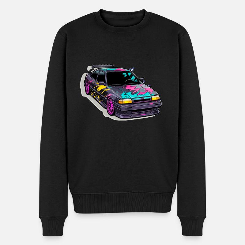 Voiture - Illustration - Pull Premium bio Homme - noir