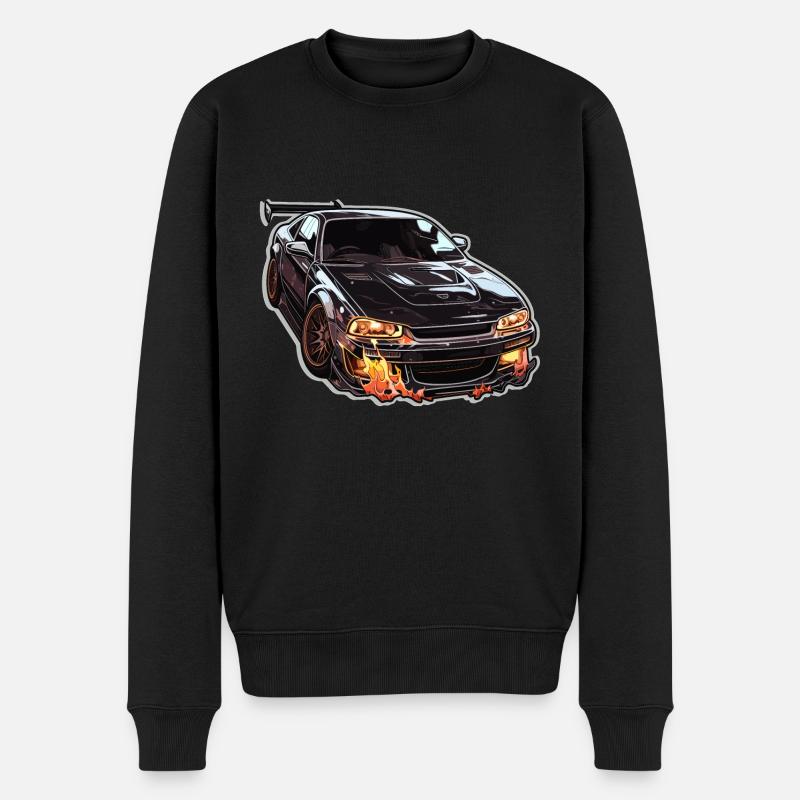 Auto - Illustration - Männer Premium Bio Pullover - Schwarz
