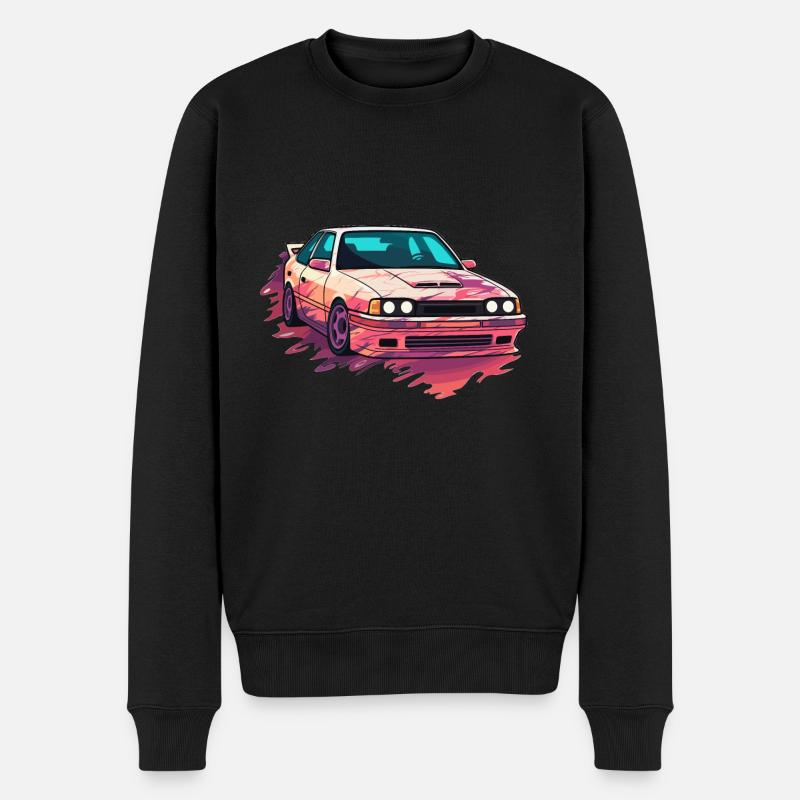 Auto - Illustration - Männer Premium Bio Pullover - Schwarz