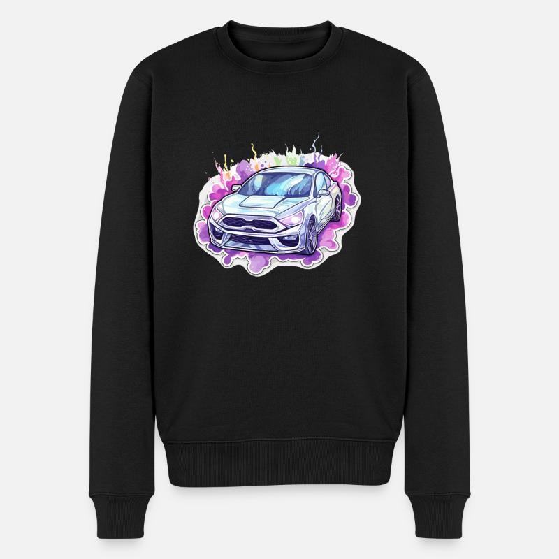 Voiture - Illustration - Pull Premium bio Homme - noir