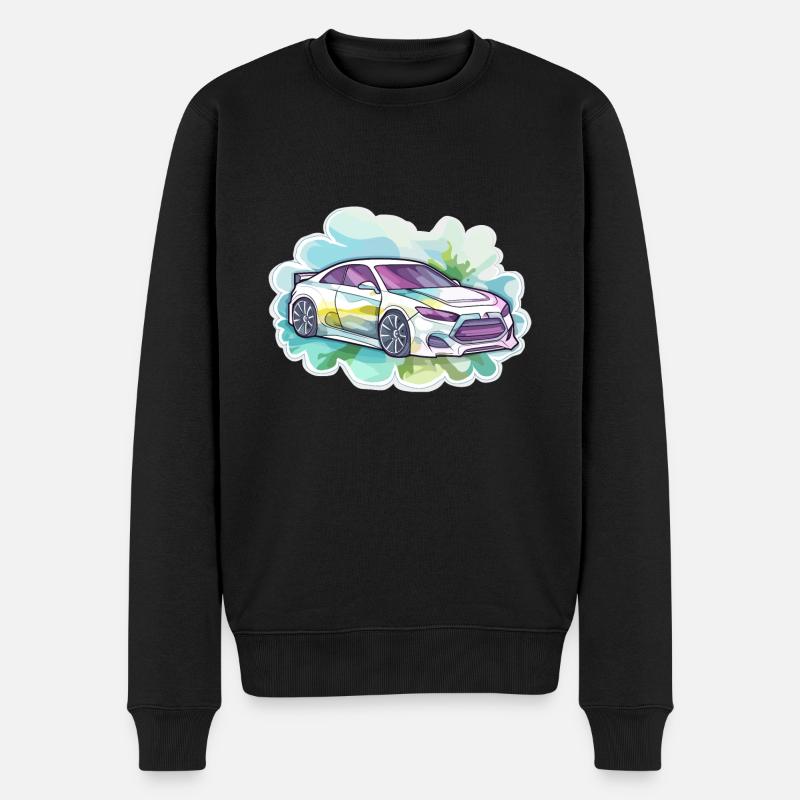 Auto - Illustration - Männer Premium Bio Pullover - Schwarz