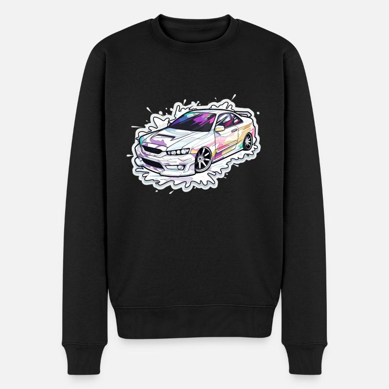 Auto - Illustration - Männer Premium Bio Pullover - Schwarz