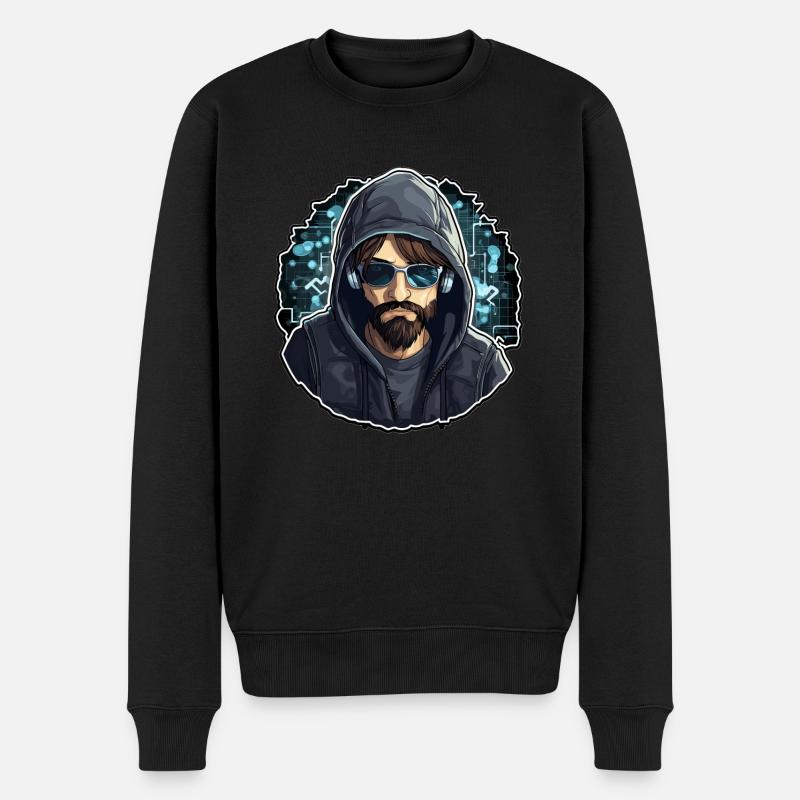 Hacker éthique - Illustration - Pull Premium bio Homme - noir