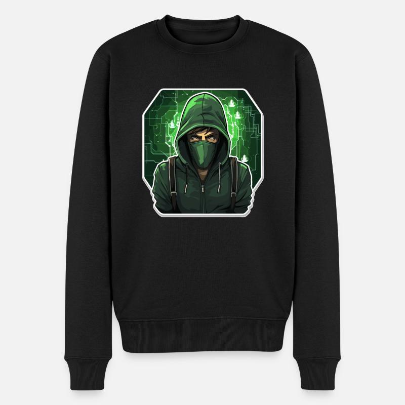 Hacker éthique - Illustration - Pull Premium bio Homme - noir