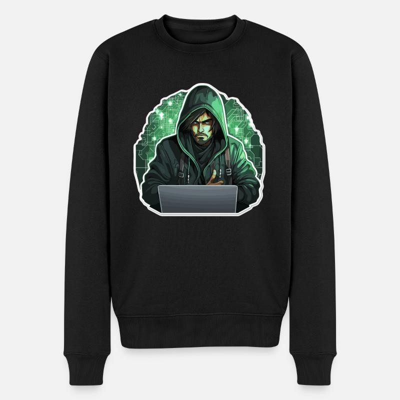Hacker éthique - Illustration - Pull Premium bio Homme - noir