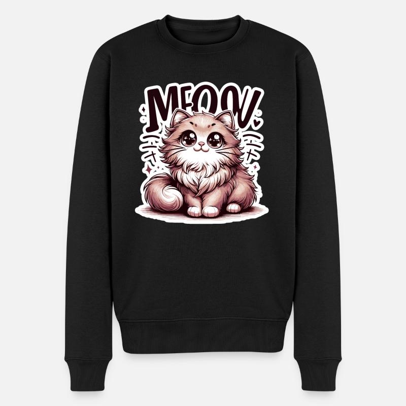 Miaou - Illustration de chat - Pull Premium bio Homme - noir