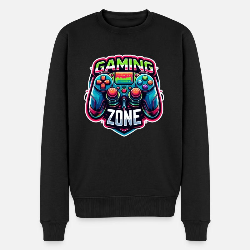 Gaming Zone - Illustration de la manette - Pull Premium bio Homme - noir