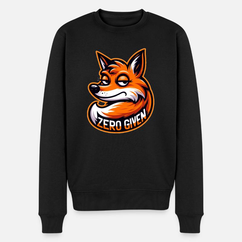 Zero Given - Fuchs Illustration - Männer Premium Bio Pullover - Schwarz