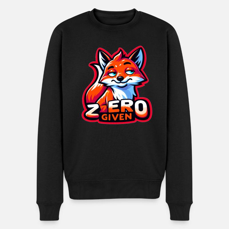 Zéro donné - Illustration de renard - Pull Premium bio Homme - noir