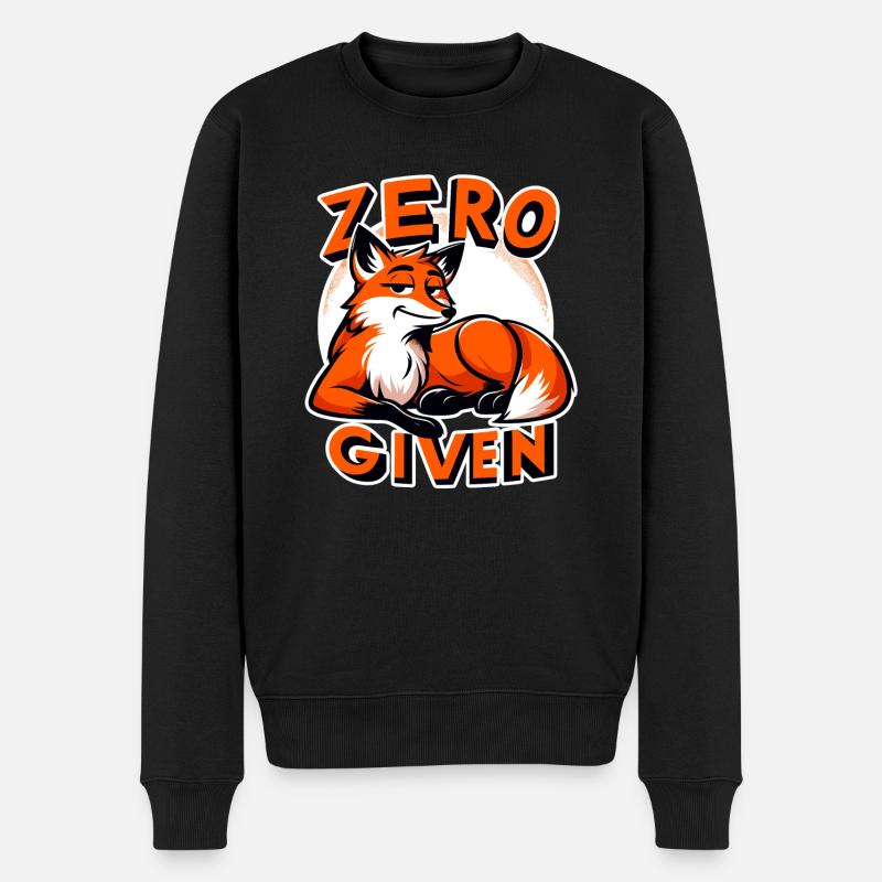 Zéro donné - Illustration de renard - Pull Premium bio Homme - noir